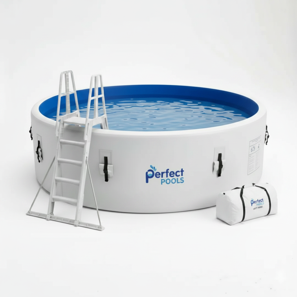Perfect Pools above-ground pool with ladder and carrying bag